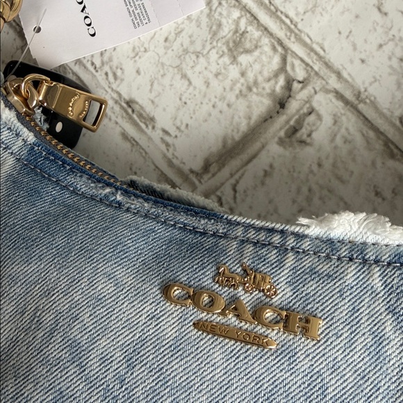 Coach Teri In Loved Denim With Charms Bag - Picture 13 of 17